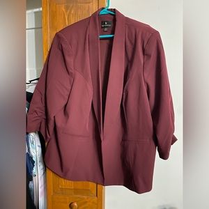Burgundy dress coat sz 3x